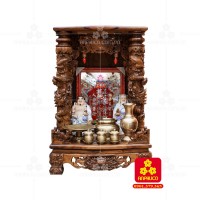 Bàn thờ Thần tài bằng gỗ Cẩm Lai đẹp(Model T.1CL.TOD.6088.004) 